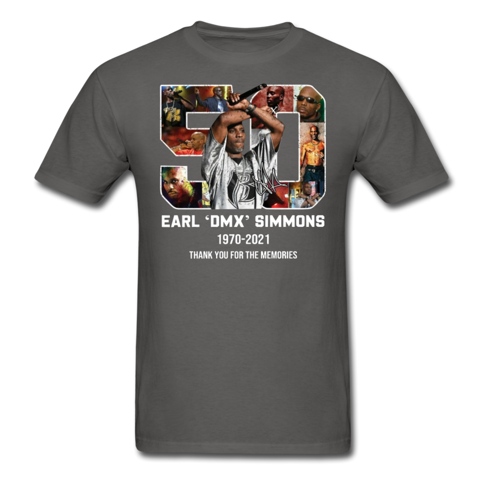 DMX shirt 90s rap GRAMMY Ruff Ryder concert HIP HOP Earl Simmons T-SHIRT S-6XL - charcoal