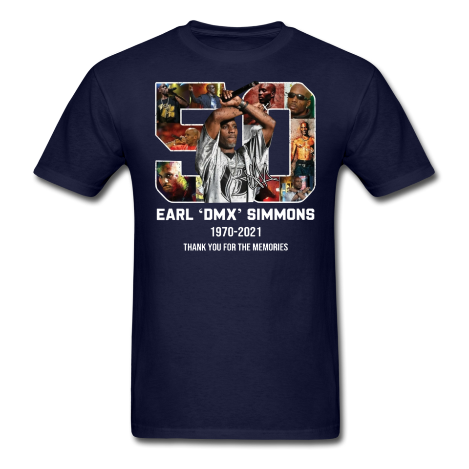 DMX shirt 90s rap GRAMMY Ruff Ryder concert HIP HOP Earl Simmons T-SHIRT S-6XL - navy