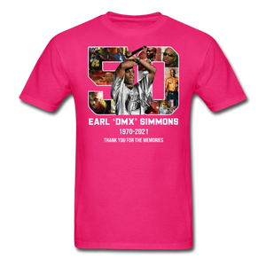 DMX shirt 90s rap GRAMMY Ruff Ryder concert HIP HOP Earl Simmons T-SHIRT S-6XL - fuchsia