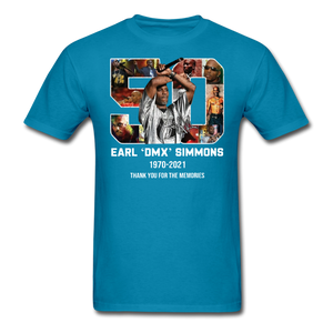 DMX shirt 90s rap GRAMMY Ruff Ryder concert HIP HOP Earl Simmons T-SHIRT S-6XL - turquoise