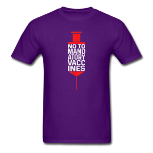 No to mandatory vaccines My Body My Choice Vaccine Anti Vax T-Shirt Size S-6XL - purple