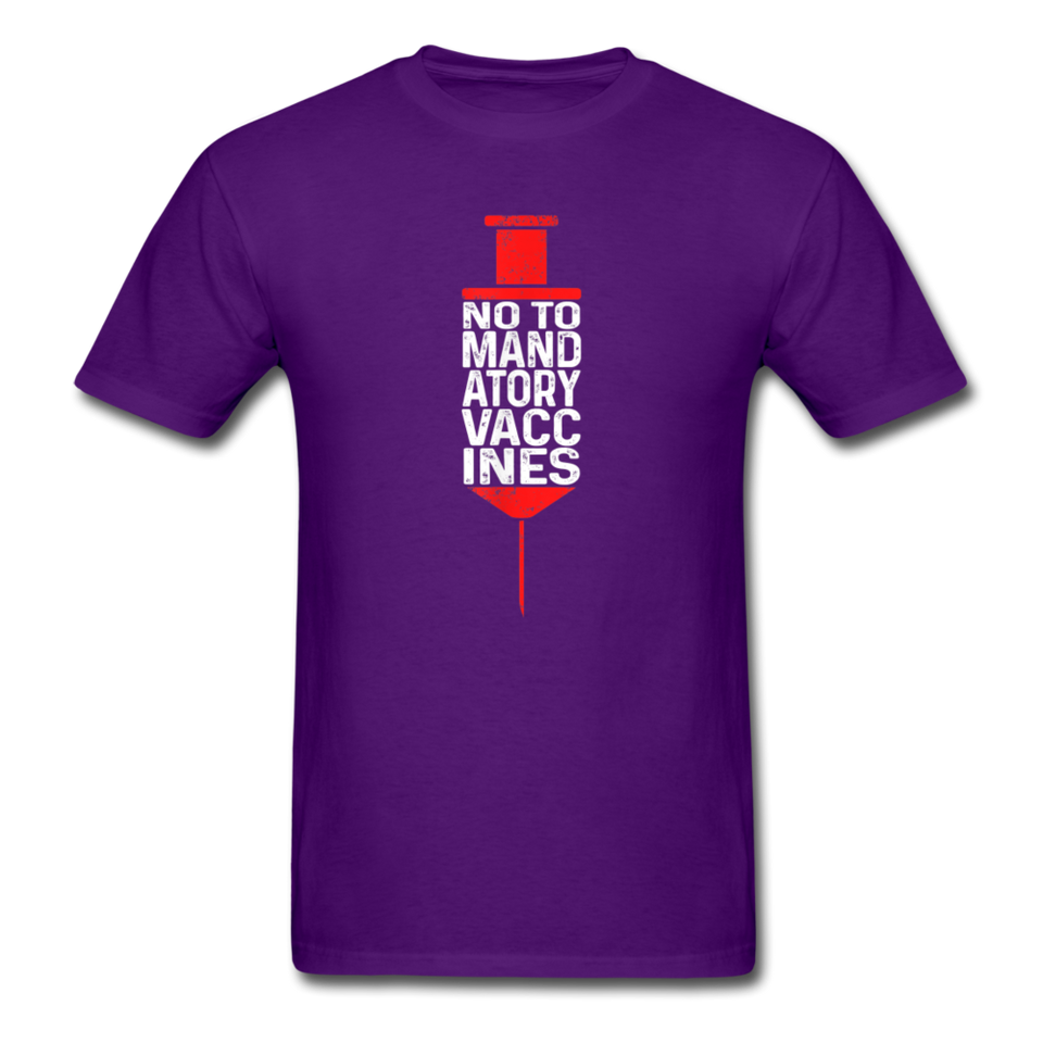 No to mandatory vaccines My Body My Choice Vaccine Anti Vax T-Shirt Size S-6XL - purple