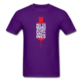 No to mandatory vaccines My Body My Choice Vaccine Anti Vax T-Shirt Size S-6XL - purple