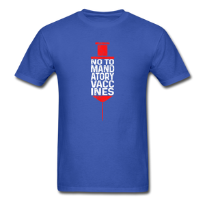 No to mandatory vaccines My Body My Choice Vaccine Anti Vax T-Shirt Size S-6XL - royal blue