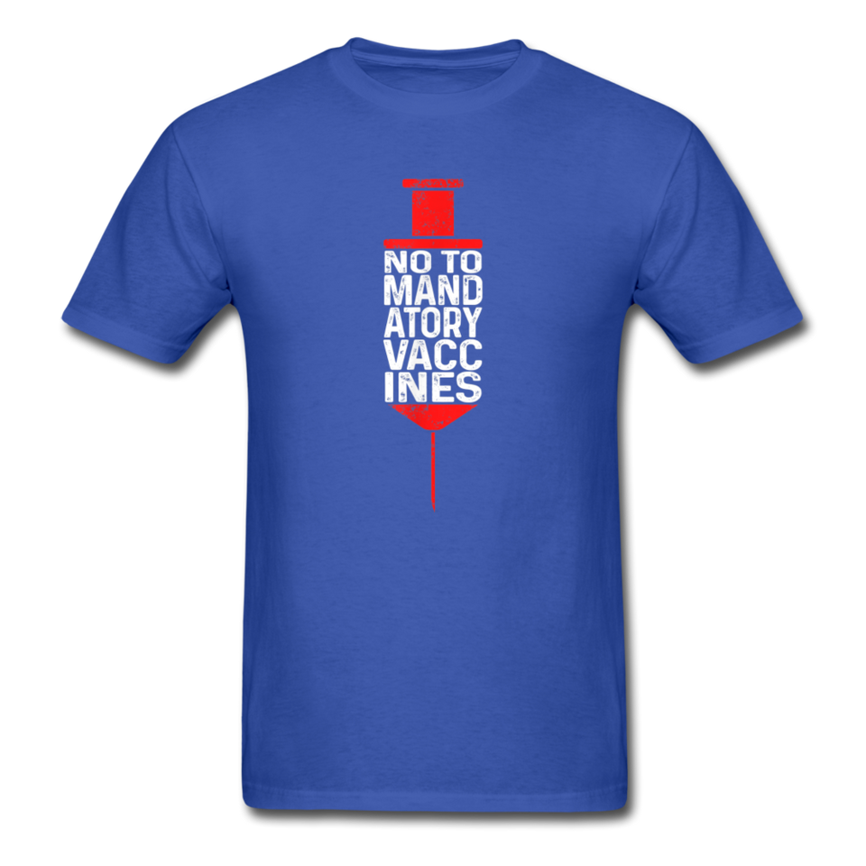 No to mandatory vaccines My Body My Choice Vaccine Anti Vax T-Shirt Size S-6XL - royal blue