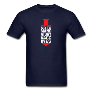 No to mandatory vaccines My Body My Choice Vaccine Anti Vax T-Shirt Size S-6XL - navy