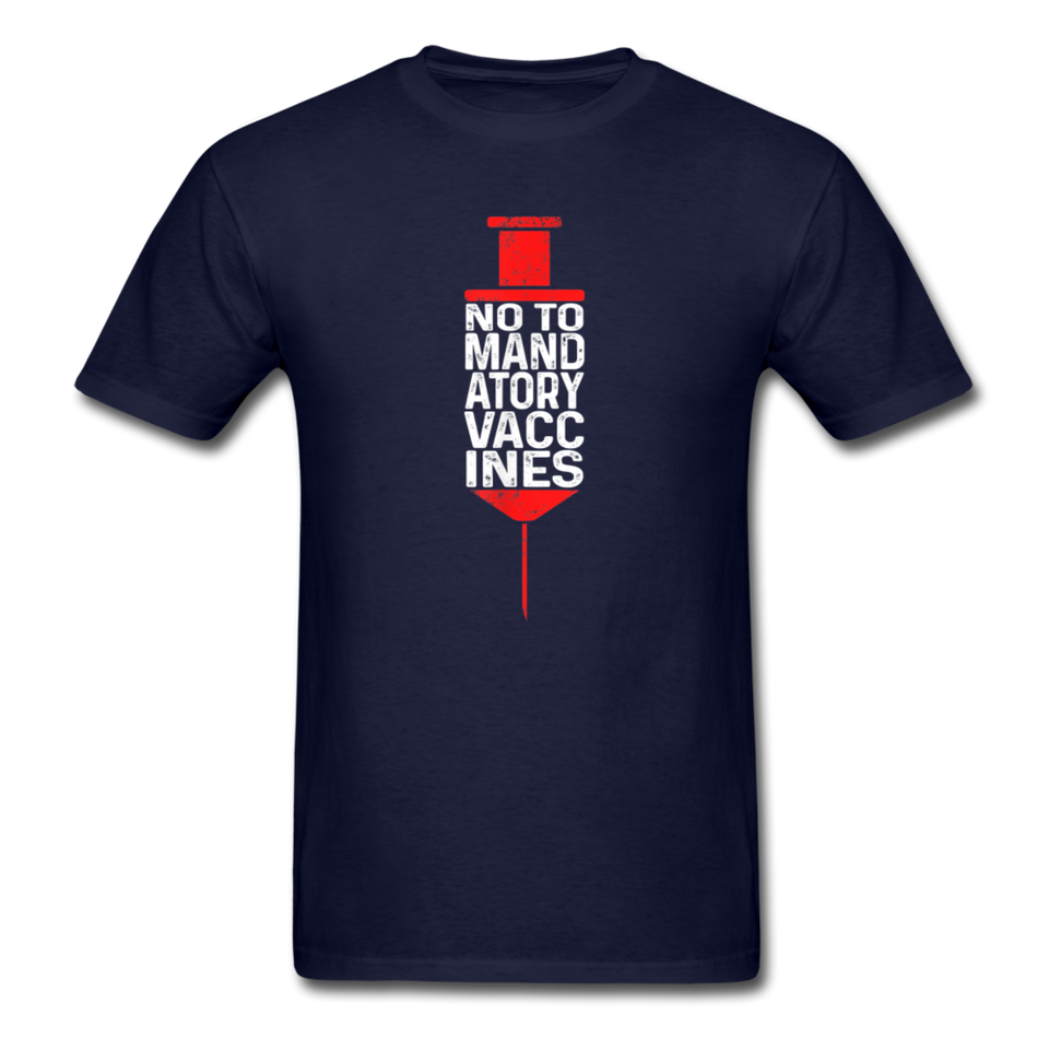 No to mandatory vaccines My Body My Choice Vaccine Anti Vax T-Shirt Size S-6XL - navy