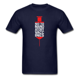 No to mandatory vaccines My Body My Choice Vaccine Anti Vax T-Shirt Size S-6XL - navy