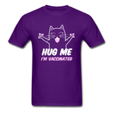 Hug me Im Vaccinated shirt Pro Vaccination TShirt Pro Immunization Cute T-Shirt - purple