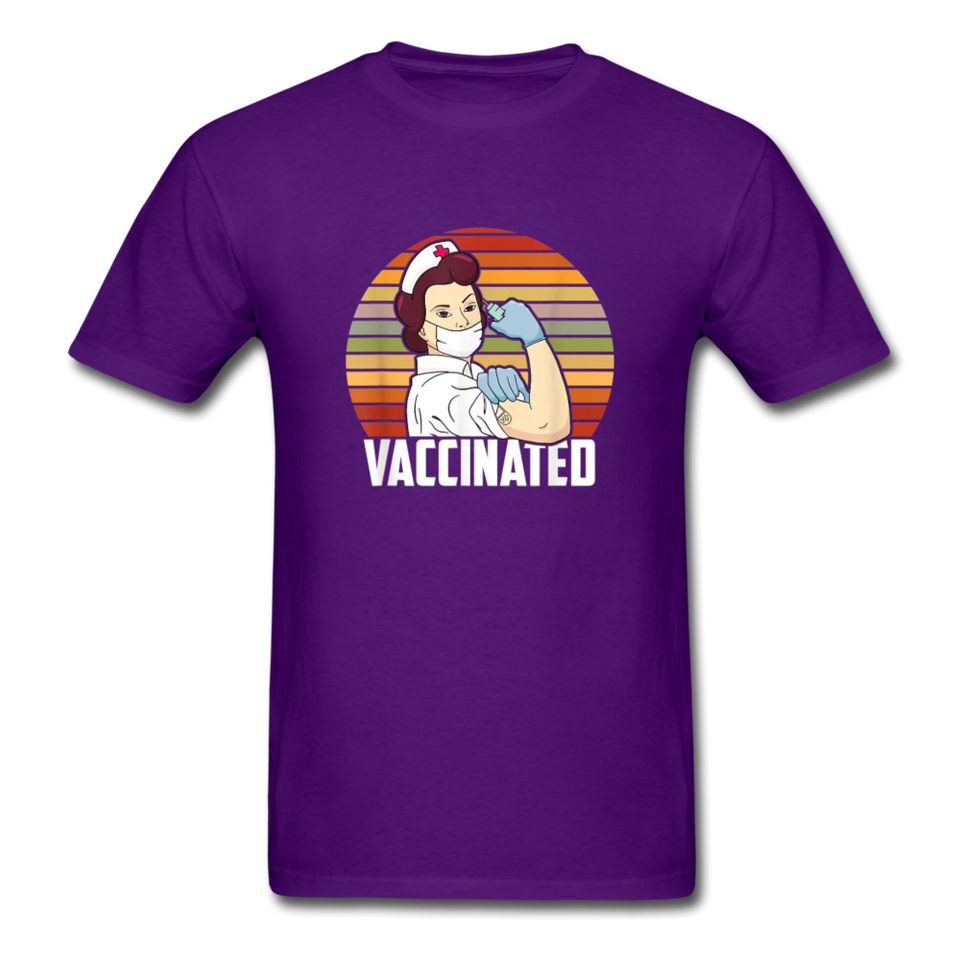 Funny Nurse Vaccinated Pro Vaccines T-Shirt - purple