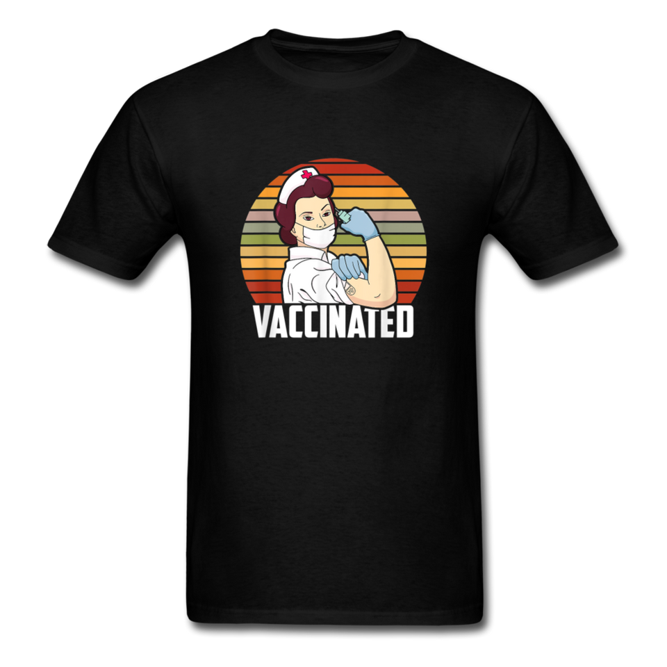 Funny Nurse Vaccinated Pro Vaccines T-Shirt - black