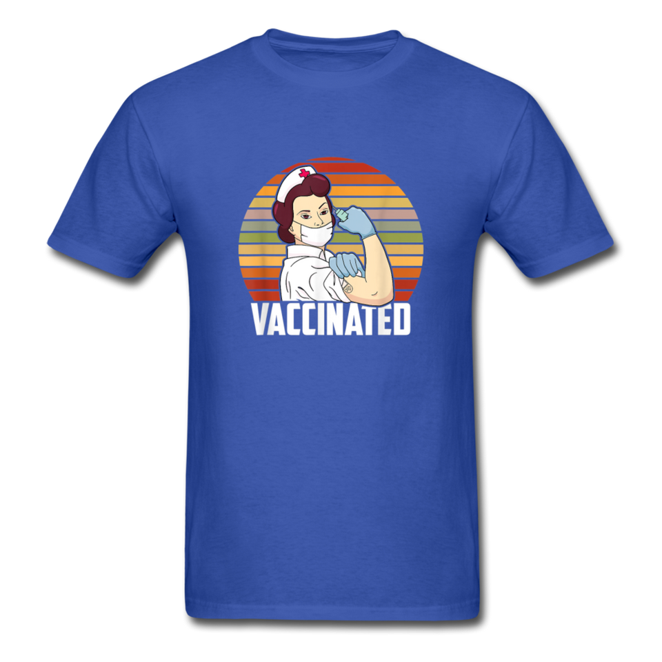 Funny Nurse Vaccinated Pro Vaccines T-Shirt - royal blue