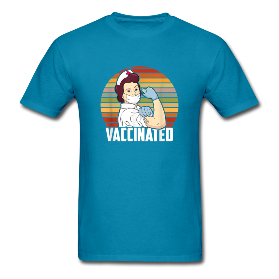 Funny Nurse Vaccinated Pro Vaccines T-Shirt - turquoise