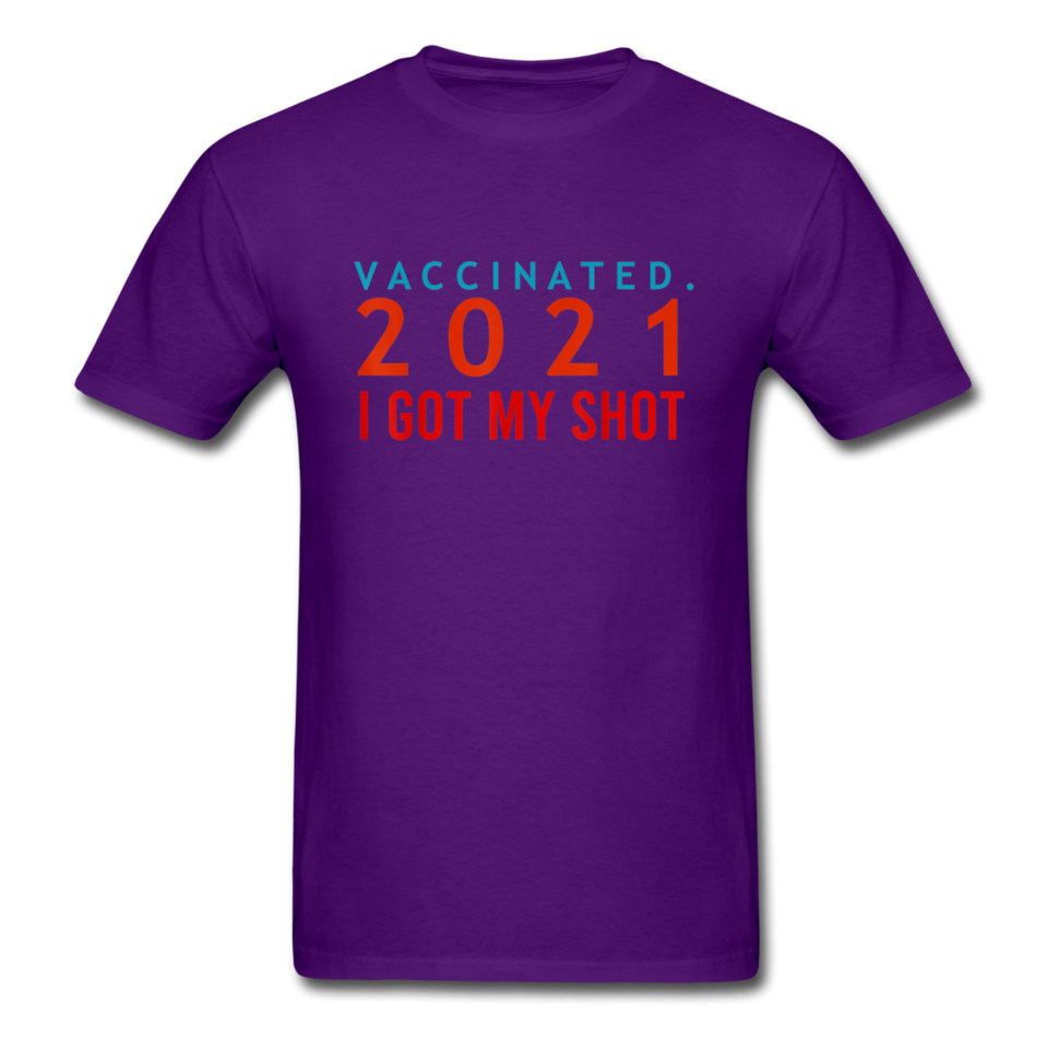 I Got My Shot Pro Vaccine Supporter Vaccinated 2021 T-Shirt - purple