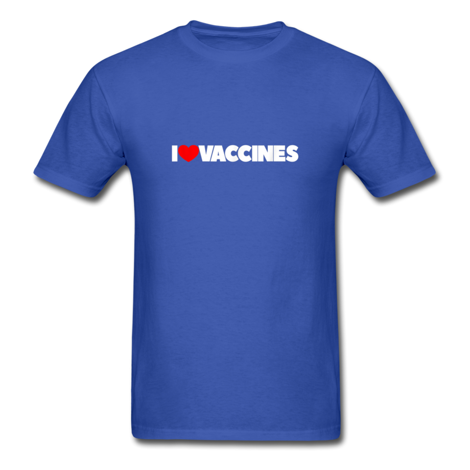 I Love Heart Vaccines T-Shirt - royal blue