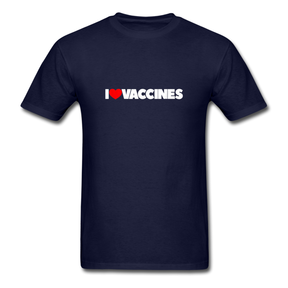 I Love Heart Vaccines T-Shirt - navy