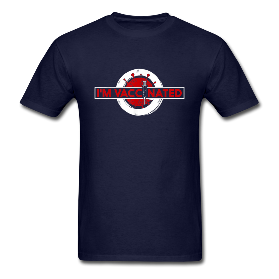 Im Vaccinated T-Shirt Size S-6XL - navy
