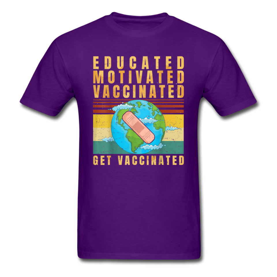 Vaccinated - Vaccine - Pro Vaccination - Immunization - T-Shirt Size S-6XL - purple