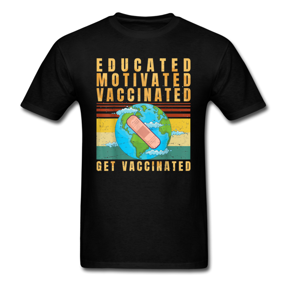 Vaccinated - Vaccine - Pro Vaccination - Immunization - T-Shirt Size S-6XL - black