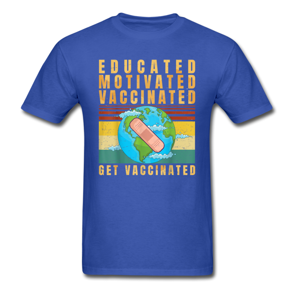Vaccinated - Vaccine - Pro Vaccination - Immunization - T-Shirt Size S-6XL - royal blue