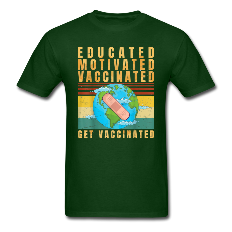 Vaccinated - Vaccine - Pro Vaccination - Immunization - T-Shirt Size S-6XL - forest green