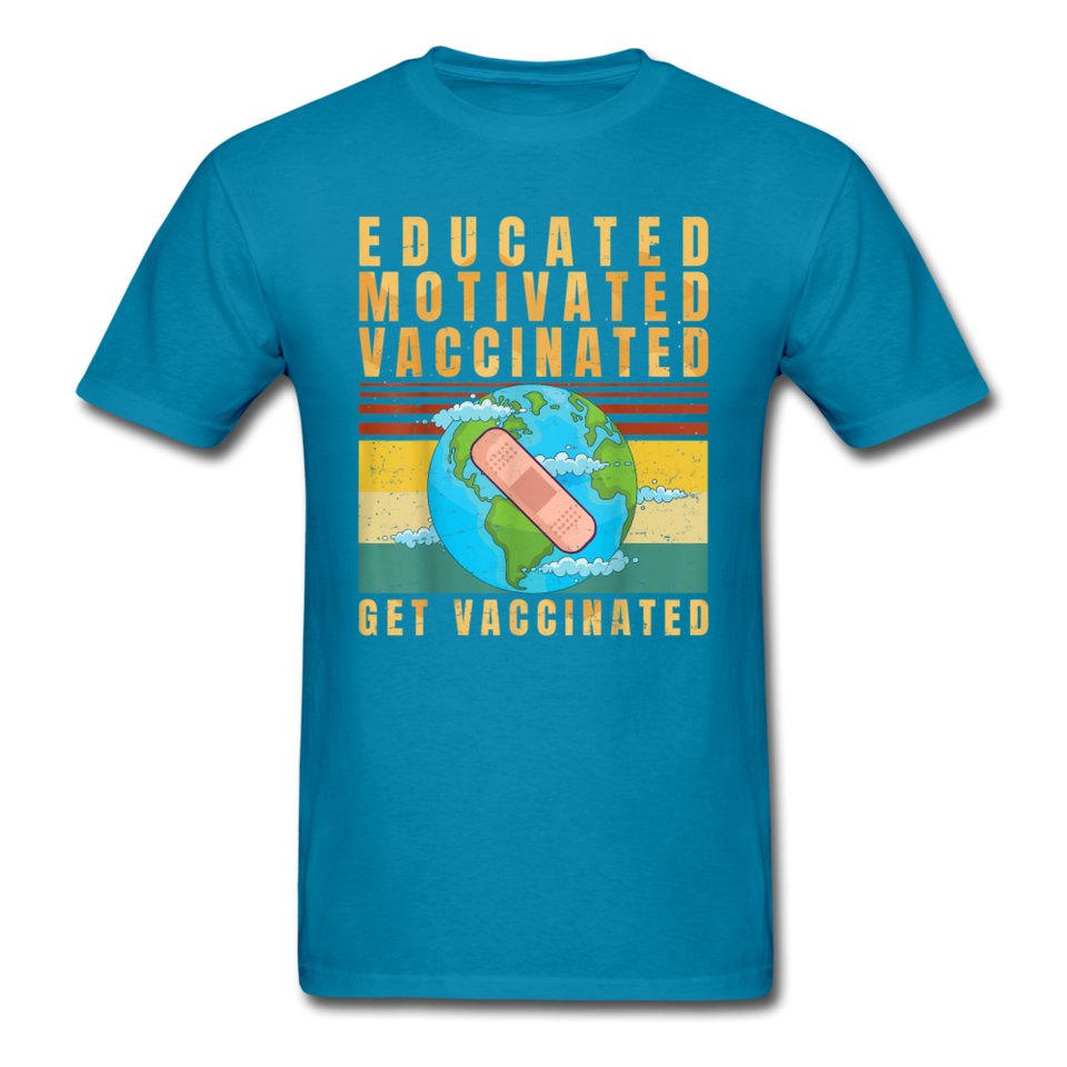 Vaccinated - Vaccine - Pro Vaccination - Immunization - T-Shirt Size S-6XL - turquoise
