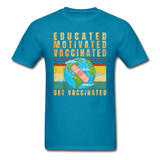 Vaccinated - Vaccine - Pro Vaccination - Immunization - T-Shirt Size S-6XL - turquoise