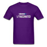 Vaccinated Check Mark shirt Science Vaccine Pro Vaccination T-Shirt Size S-6XL - purple