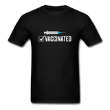 Vaccinated Check Mark shirt Science Vaccine Pro Vaccination T-Shirt Size S-6XL - black