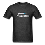 Vaccinated Check Mark shirt Science Vaccine Pro Vaccination T-Shirt Size S-6XL - heather black