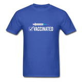 Vaccinated Check Mark shirt Science Vaccine Pro Vaccination T-Shirt Size S-6XL - royal blue