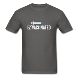 Vaccinated Check Mark shirt Science Vaccine Pro Vaccination T-Shirt Size S-6XL - charcoal