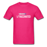 Vaccinated Check Mark shirt Science Vaccine Pro Vaccination T-Shirt Size S-6XL - fuchsia