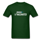 Vaccinated Check Mark shirt Science Vaccine Pro Vaccination T-Shirt Size S-6XL - forest green
