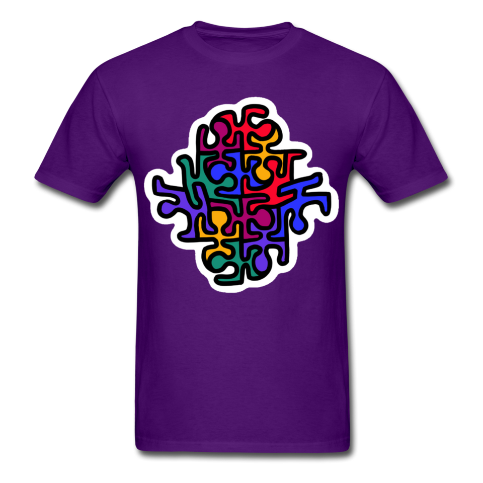 Keith Haring shirt Graphic Street Art T-Shirt - purple