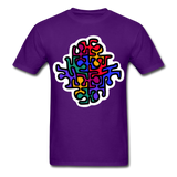 Keith Haring shirt Graphic Street Art T-Shirt - purple