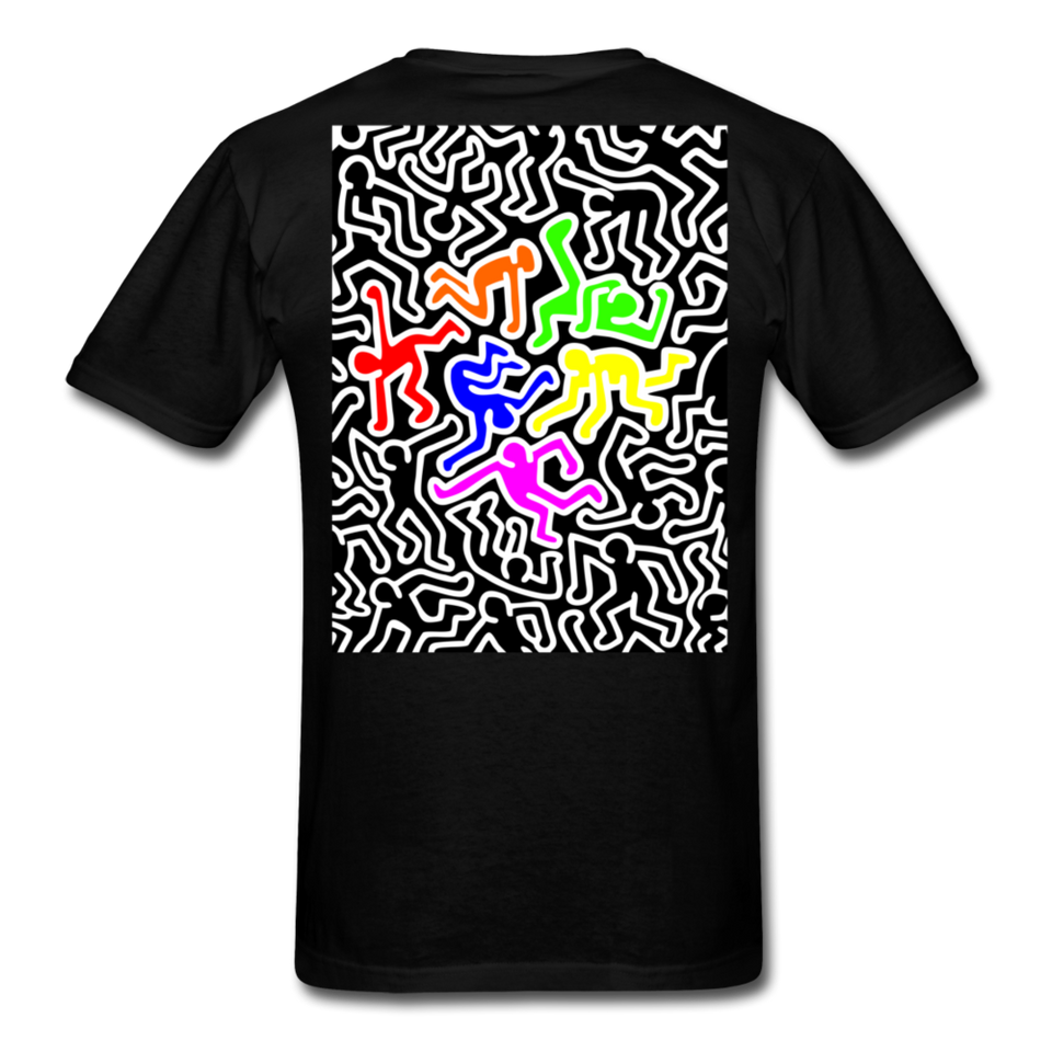Keith Haring shirt Graphic Street Art T-Shirt - black