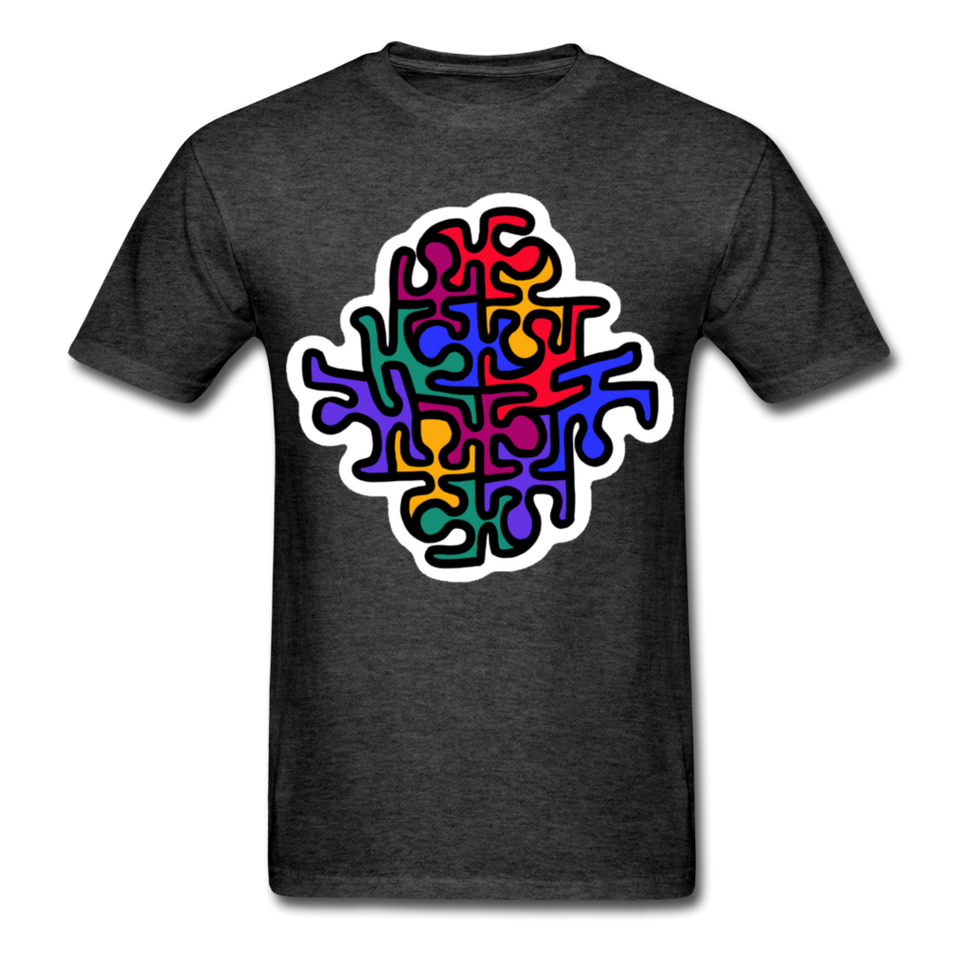 Keith Haring shirt Graphic Street Art T-Shirt - heather black