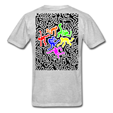 Keith Haring shirt Graphic Street Art T-Shirt - heather gray