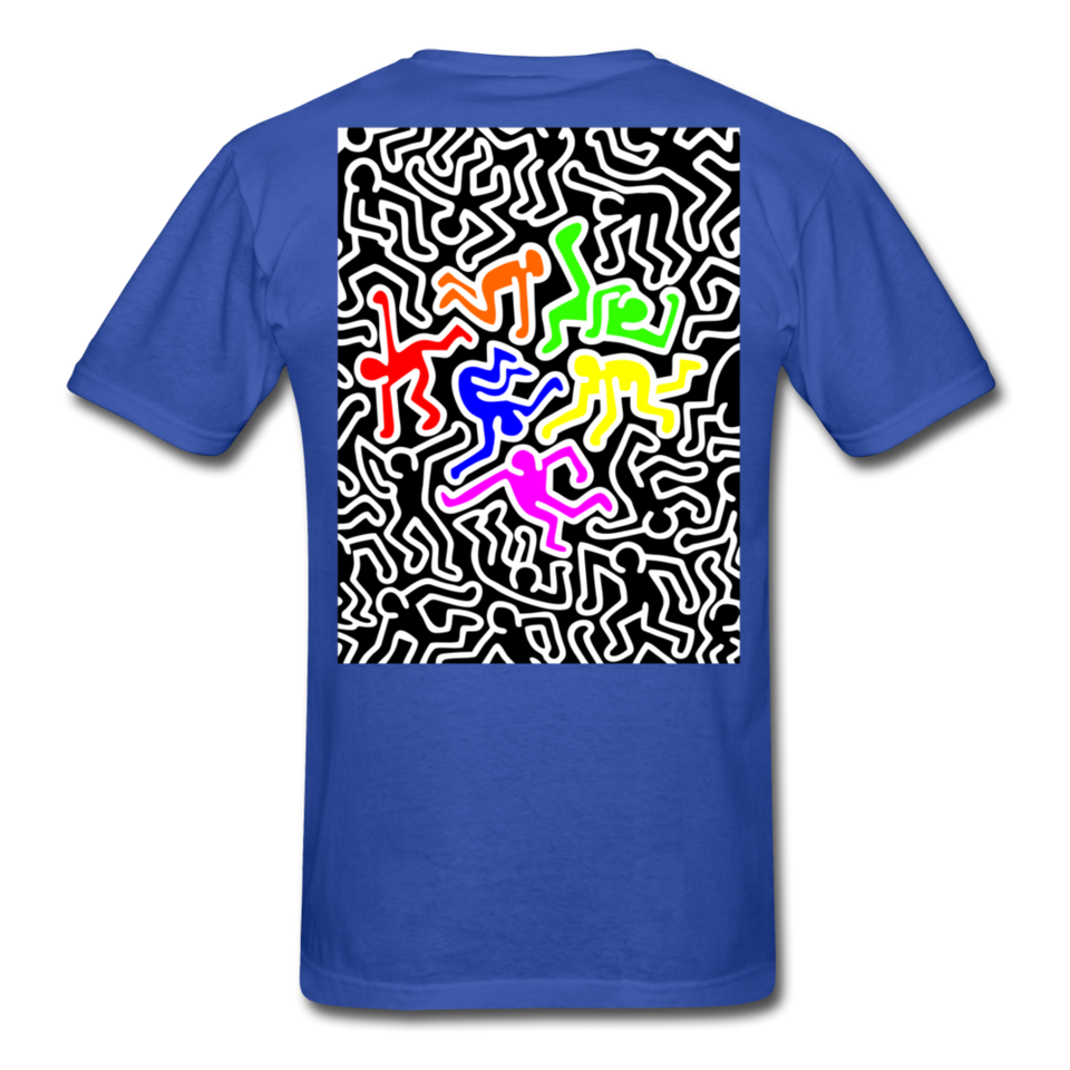 Keith Haring shirt Graphic Street Art T-Shirt - royal blue