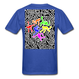 Keith Haring shirt Graphic Street Art T-Shirt - royal blue