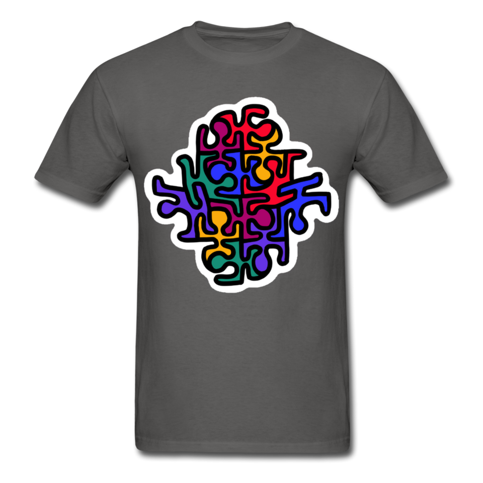 Keith Haring shirt Graphic Street Art T-Shirt - charcoal