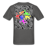 Keith Haring shirt Graphic Street Art T-Shirt - charcoal