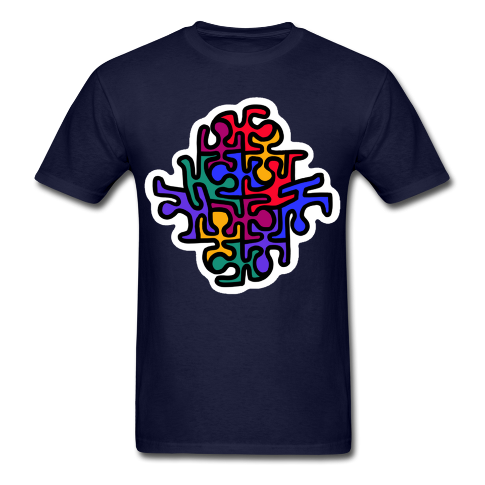 Keith Haring shirt Graphic Street Art T-Shirt - navy