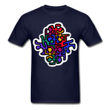 Keith Haring shirt Graphic Street Art T-Shirt - navy