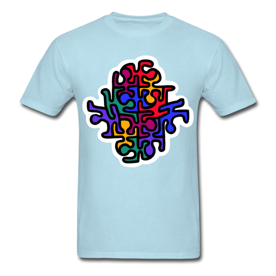 Keith Haring shirt Graphic Street Art T-Shirt - powder blue