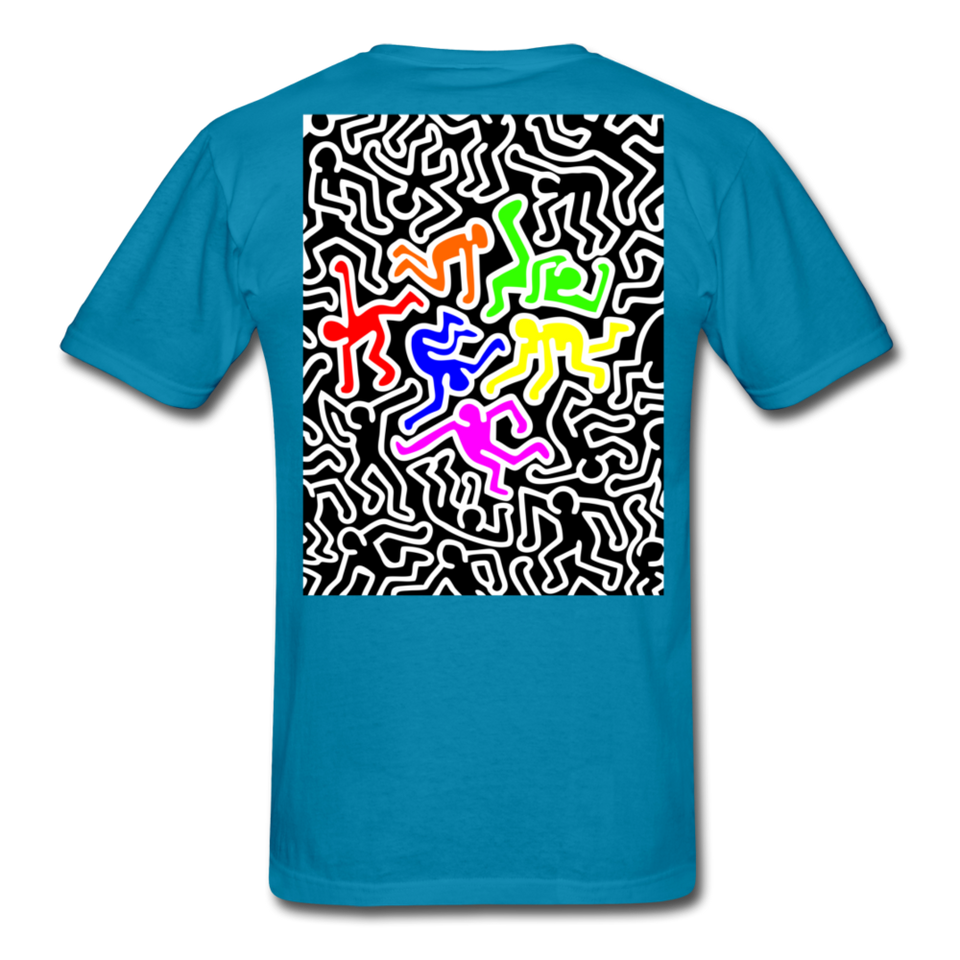 Keith Haring shirt Graphic Street Art T-Shirt - turquoise