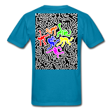 Keith Haring shirt Graphic Street Art T-Shirt - turquoise