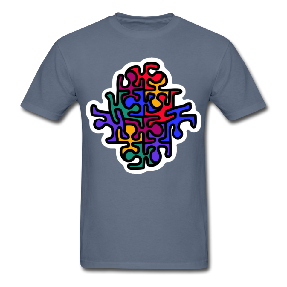 Keith Haring shirt Graphic Street Art T-Shirt - denim