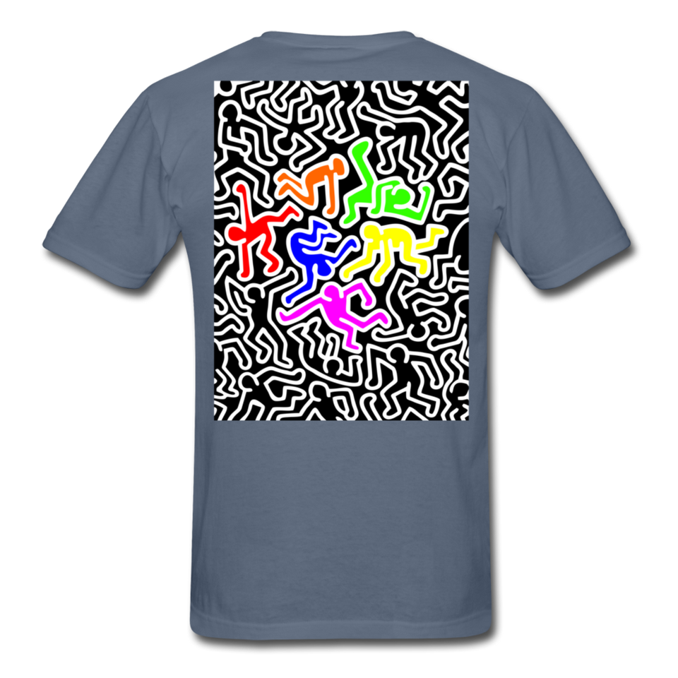 Keith Haring shirt Graphic Street Art T-Shirt - denim